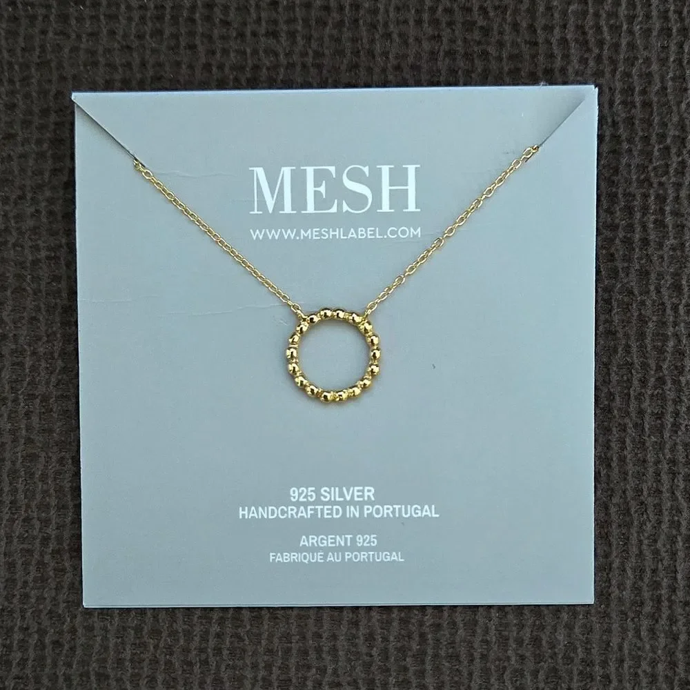 MESH Stationary Open Circle⭕️ Necklace